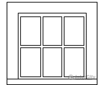 Grandt Line Products 5280 Windows -- Single Sash 6-Light 30 X 28’ Pkg(6) Scratch Building Supplies