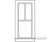 Grandt Line Products 5285 Double Hung Windows -- 2-Over-1 Scale 28 X 64’ 71.1 163Cm Pkg(9)