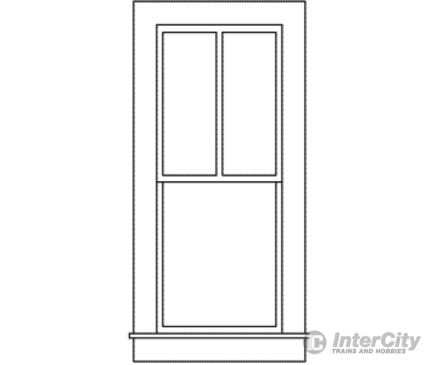 Grandt Line Products 5285 Double Hung Windows -- 2-Over-1 Scale 28 X 64’ 71.1 163Cm Pkg(9)