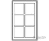 Grandt Line Products 5289 6-Light Masonry Windows -- Scale 42 X 72’ Pkg(6) Scratch Building Supplies
