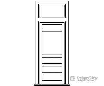 Grandt Line Products 5291 Door W/Frame Window & Transom -- Scale 34’ X 6’10’ 10.4 2.1M Pkg(2)