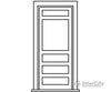 Grandt Line Products 5292 Door W/Frame Window 34’X 6’-10’ Pkg(2) Scratch Building Supplies