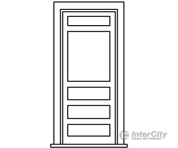Grandt Line Products 5292 Door W/Frame Window 34’X 6’-10’ Pkg(2) Scratch Building Supplies