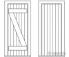 Grandt Line Products 5293 Z-Braced Plank Door & Frame Pkg(2) -- Scale 30 X 66’ 76.2 168Cm Scratch