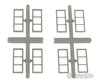 Grandt Line Products 5300 Horizontal Window 3-Pane Pkg(8) Scratch Building Supplies