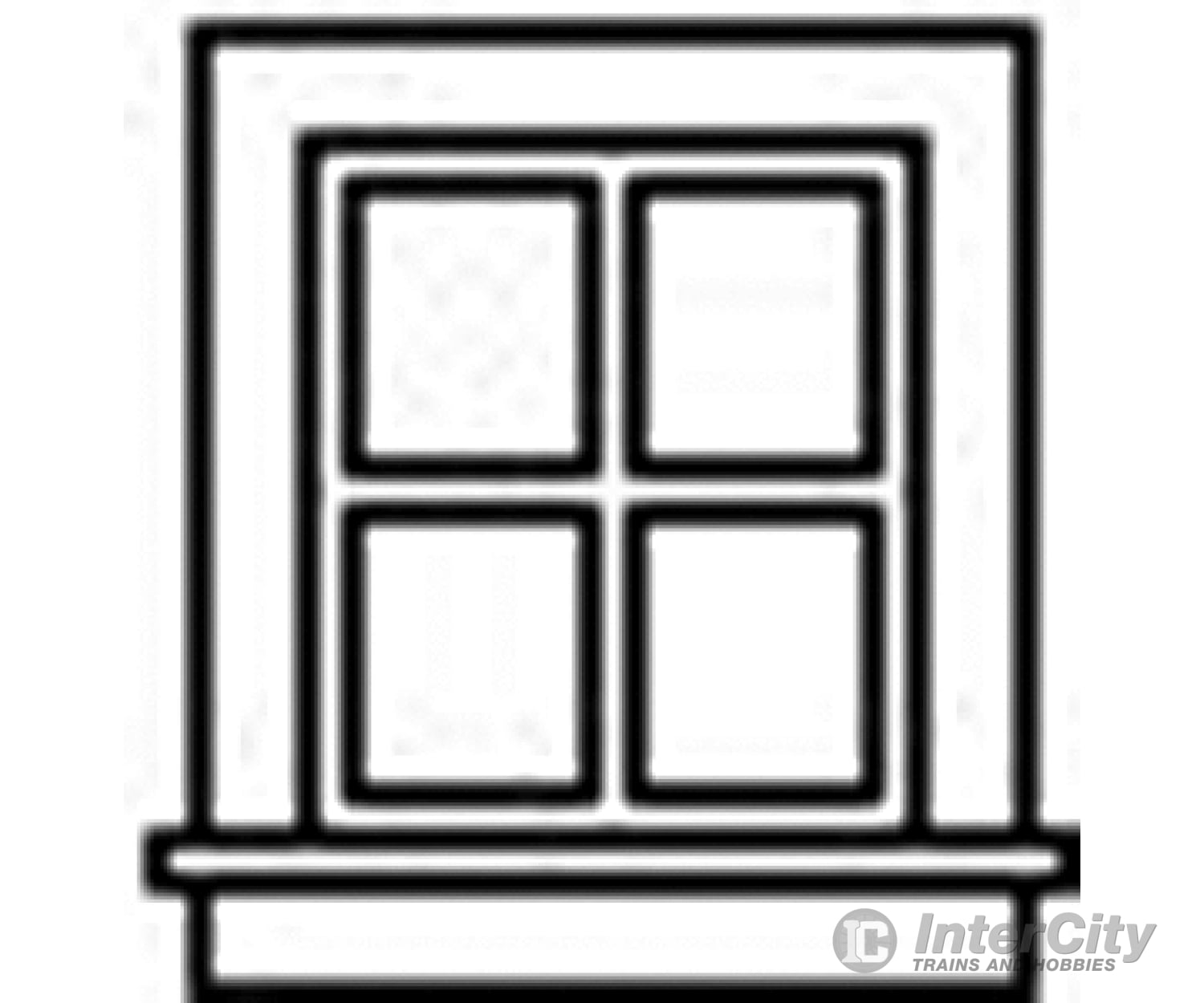 Grandt Line Products 5305 Window Attic 4-Pane -- 27’ X 30’ Scratch Building Supplies