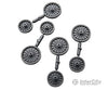 Grandt Line Products 5306 Circus Wagon Wheels -- Sunburst (Tableux/Parade) Type - Two Complete Sets