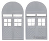 Grandt Line Products 5308 Door Roundhouse/Warehouse W/Rounded Facia -- Scale 83 X 87’ Pkg(2)