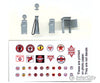 Grandt Line Products 5314 Gas Pump Set -- 1 Each Of 3 Styles W/Printed Logo Sheet Scratch Building