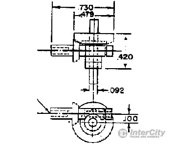 Grandt Line Products 7030 2:1 Ratio Gears & Cross Box --.078’ Coupling Less Wheels Detailing Parts