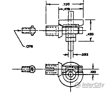 Grandt Line Products 7036 Ratio Gears 2:1 -- Cross Box.078’ Coupling Less Wheels Detailing Parts