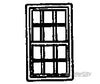 Grandt Line Products 8004 Windows -- Double-Hung 12-Pane - Scale 5 X 8’ 1.5 2.4M Pkg(8) Scratch