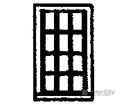 Grandt Line Products 8008 Windows -- Double-Hung 12-Pane - Scale 36 X 64’ 91.4 163Cm Pkg(12)