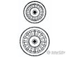 Grandt Line Products 8031 Circus Wagon Wheels -- Sunburst (2 Sets) Scratch Building Supplies