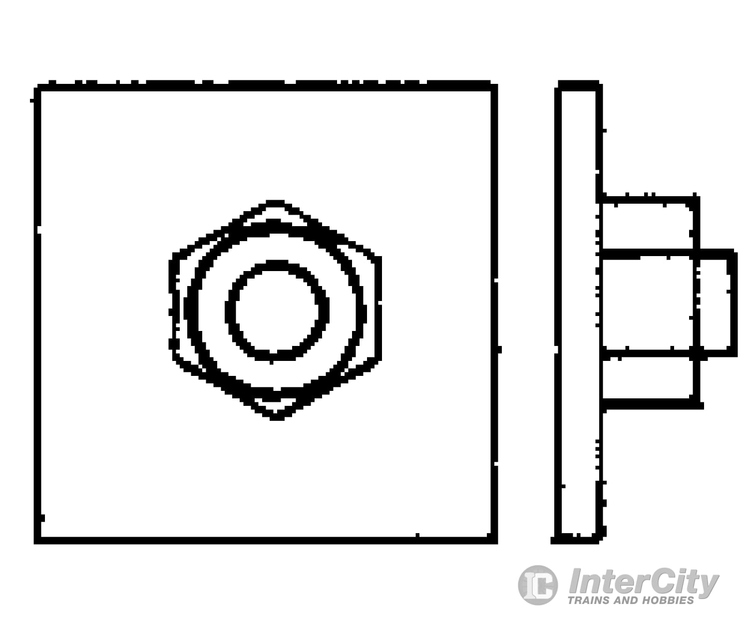 Grandt Line Products 81 2-1/2’ Hex Nut On 6’ Square Washers Detaling Parts