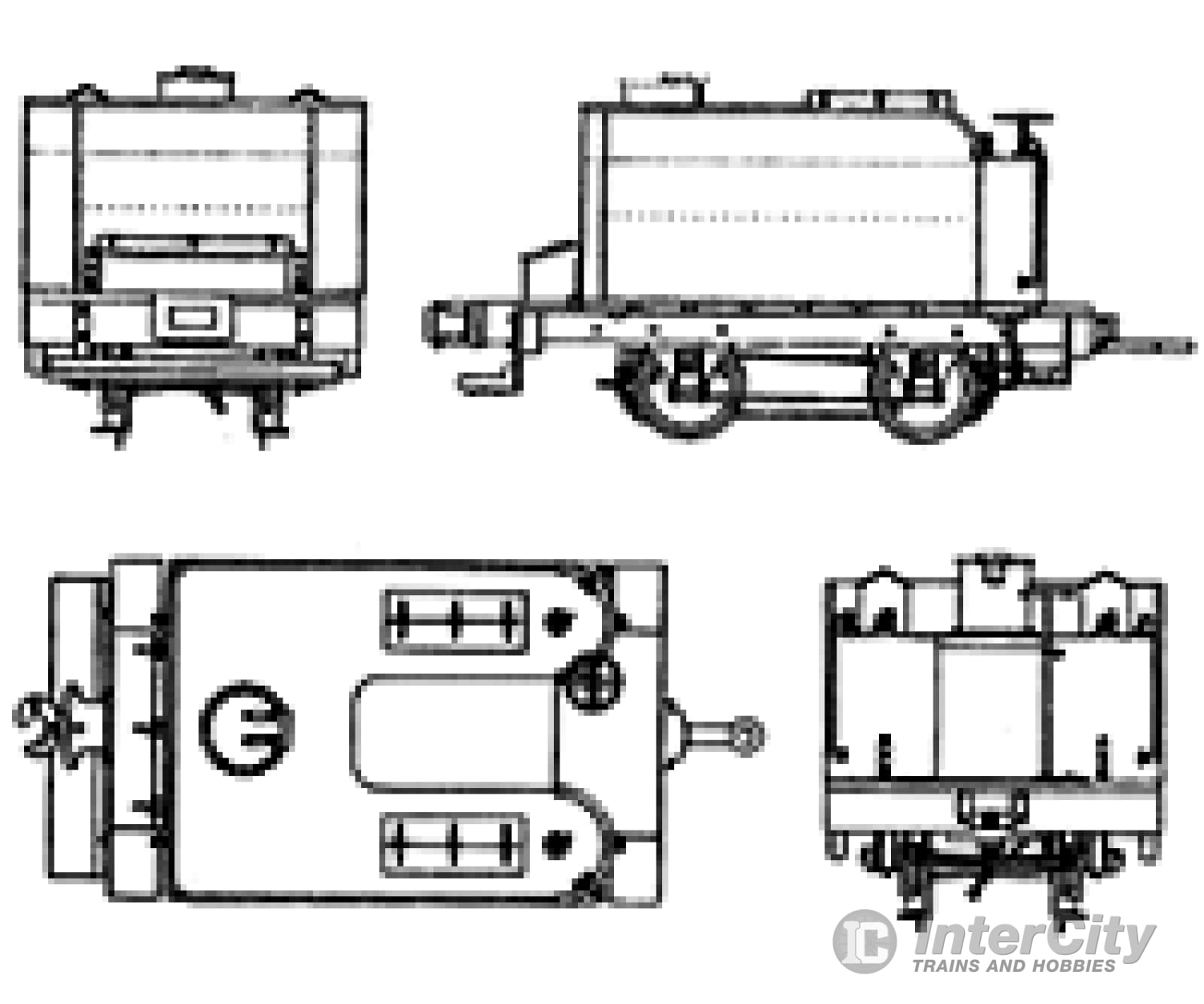 Grandt Line Products 93064 Locomotive Kit - On30 -- Porter Auxilary Tender 4-Wheel 8000-Gallon