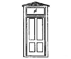 Grandt Line Products 5013 Door -- Durango Station W/Frame & Transom Detailing Parts