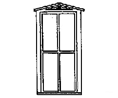 Grandt Line Products 5014 Window -- Durango Station 4-Pane Scale 36 X 87’ 91.4 221Cm Pkg(8)