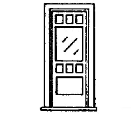 Grandt Line Products 5028 Door -- 30’ Wide W/Window & Separate Frame Pkg(3) Scratch Building