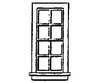 Grandt Line Products 5029 Window -- Double-Hung 8-Pane - Scale 27 X 64’ 68.6 163Cm Pkg(8) Scratch