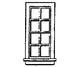 Grandt Line Products 5029 Window -- Double-Hung 8-Pane - Scale 27 X 64’ 68.6 163Cm Pkg(8) Scratch