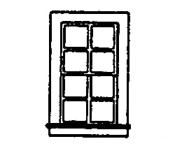 Grandt Line Products 5030 Window -- Double-Hung 8-Pane - Scale 27 X 48’ 68.6 122Cm Pkg(8) Scratch