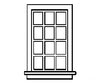 Grandt Line Products 5031 Window -- Double-Hung 12-Pane Scale 36 X 64’ 76.2 163Cm Pkg(8) Scratch