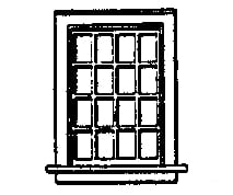 Grandt Line Products 5032 Window -- Double-Hung 16-Pane Scale 36 X 52’ 91.4 132Cm Pkg(8) Scratch