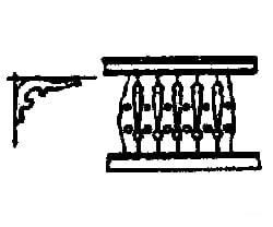 Grandt Line Products 5034 Ornamental Wood Porch Rail & Bracket Scratch Building Supplies
