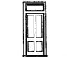 Grandt Line Products 5058 Doors -- With Frame & Transom - Drgw Station Style Pkg(3) Scratch