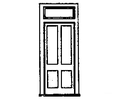 Grandt Line Products 5058 Doors -- With Frame & Transom - Drgw Station Style Pkg(3) Scratch