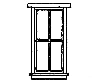 Grandt Line Products 5060 Windows -- Station-Style 4-Pane Scale 30 X 69’ 76.2 175Cm Pkg(8)