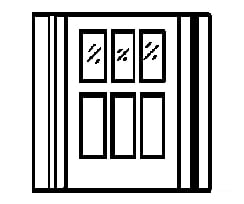Grandt Line Products 5071 Door -- Drgw Combine/Baggage Cars Pkg(4) Detailing Parts