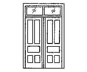 Grandt Line Products 5073 Door -- Double W/Transom Detailing Parts