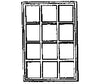 Grandt Line Products 5077 Window -- Single-Sash 12-Pane Scale 72 X 103’ 183 262Cm Pkg(4)