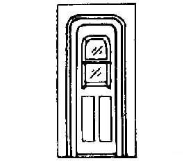 Grandt Line Products 5078 Door -- Coach End W/Arch Top Detailing Parts