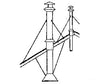 Grandt Line Products 5084 Enginehouse Stack Set -- Includes 18 & 21’ Stacks Detailing Parts