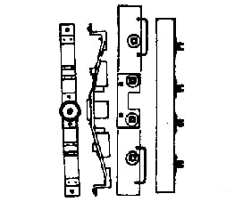 Grandt Line Products 5090 Caboose End Detail Bolsters & Needlebeams -- Rio Grande/Rio Grande