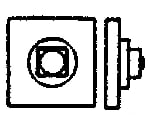 Grandt Line Products 5096 Nut-Bolt-Washer (Plastic) -- 2-1/2’ Nut W/6’ Square Washer Pkg(100)