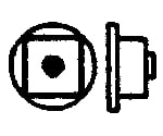 Grandt Line Products 5099 Nut-Bolt-Washer (Plastic) -- 3’ Nut W/4-1/2’ Flat Steel Washer