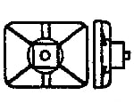 Grandt Line Products 5113 Nut-Bolt-Washer (Plastic) -- 2-1/2’ Nut On Rectangular Washer Pkg(100)