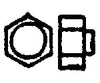 Grandt Line Products 5135 Nut-Bolt-Washer (Plastic) -- 2-1/2’ Hex Nut & Bolt No Washer Pkg(100)