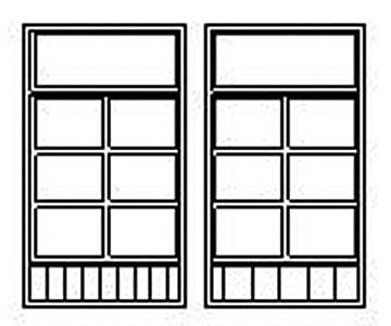 Grandt Line Products 5138 Windows -- Store Window Scale 65 X 115’ 165 292Cm Pkg(4) Scratch