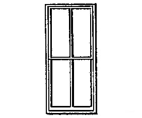 Grandt Line Products 5140 Windows -- Double-Hung Four-Pane Factory Scale 42 X 91’ 107 231Cm