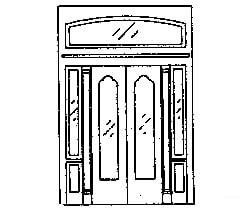Grandt Line Products 5149 Double Door W/Sidelight & Transom -- 89-1/2 X 130’ Scratch Building