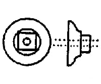 Grandt Line Products 5156 Nut-Bolt-Washer (Plastic) -- 2-1/2’ Nut W/6-1/2’ Cast Iron Washer