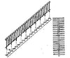 Grandt Line Products 5176 35-Degree Concrete & Steel Staircase -- With Open Risers Scratch Building