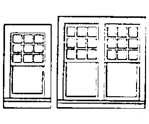 Grandt Line Products 5199 Windows -- Rio Grande Southern Depot Style: 10-Pane 24 X 44’ & 20-Pane