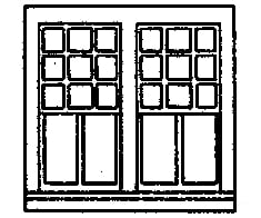 Grandt Line Products 5203 Windows -- Rio Grande Southern Ophir Station Style 22-Pane Scale 36 X
