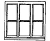 Grandt Line Products 5204 Windows -- Six-Pane Double-Hung Triple 100 X 92’ Scratch Building Supplies